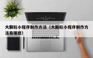 黄石大颗粒小程序制作方法（大颗粒小程序制作方法有哪些）